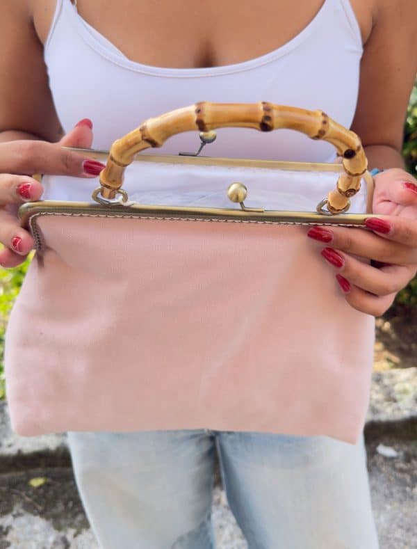 bolsos hechos a mano sula and frida boquilla de metal con asa de bambú Lisboa