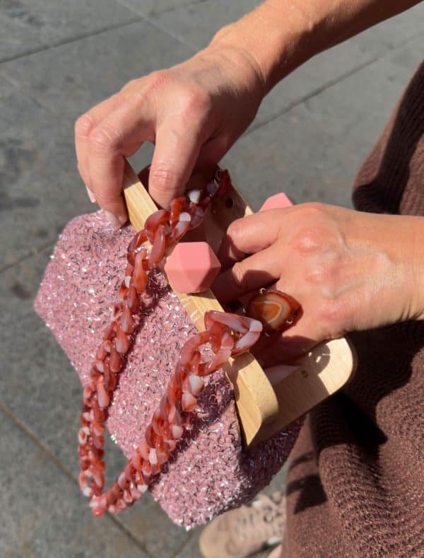 bolsos hechos a mano sula and frida boquailla de madera Capri