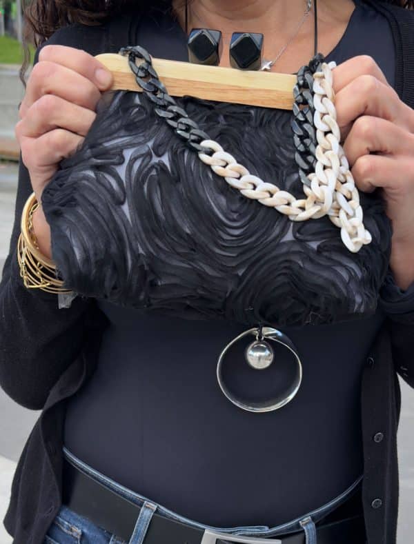 bolsos hechos a mano sula and frida boquailla de madera Congo